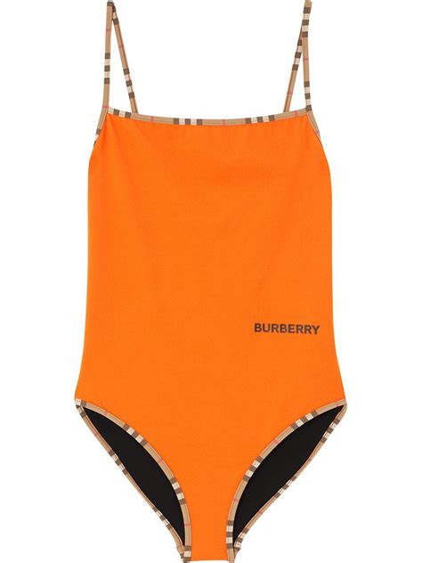 orange burberry swimsuit|burberry swimsuit bikini.